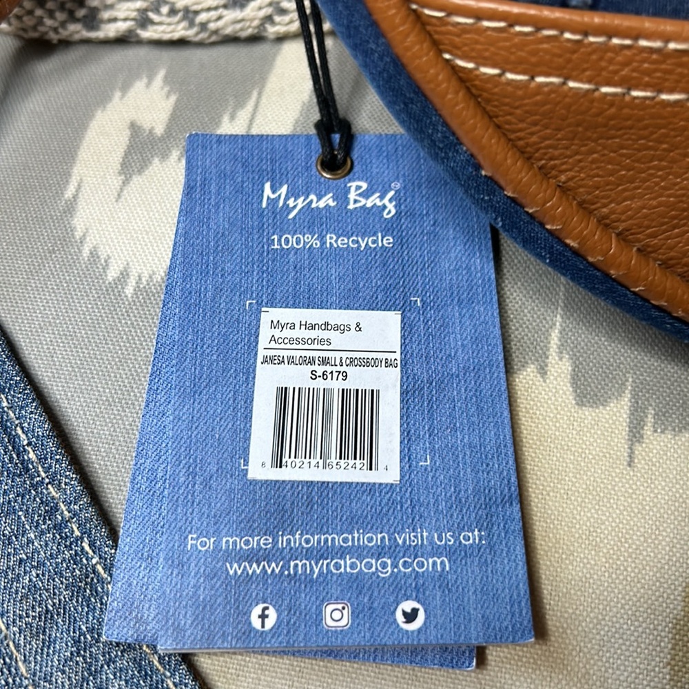 MYRA BAG Janesa Valoran Small & Crossbody Bag Denim Collection - Picture 4 of 10